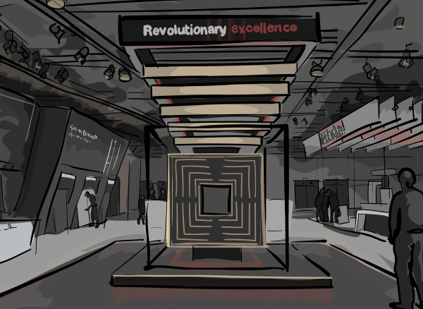 Illustration der PUBG Veranstaltung in Berlin fuer den die MDL Expo GmbH die Halle umgebaut hat